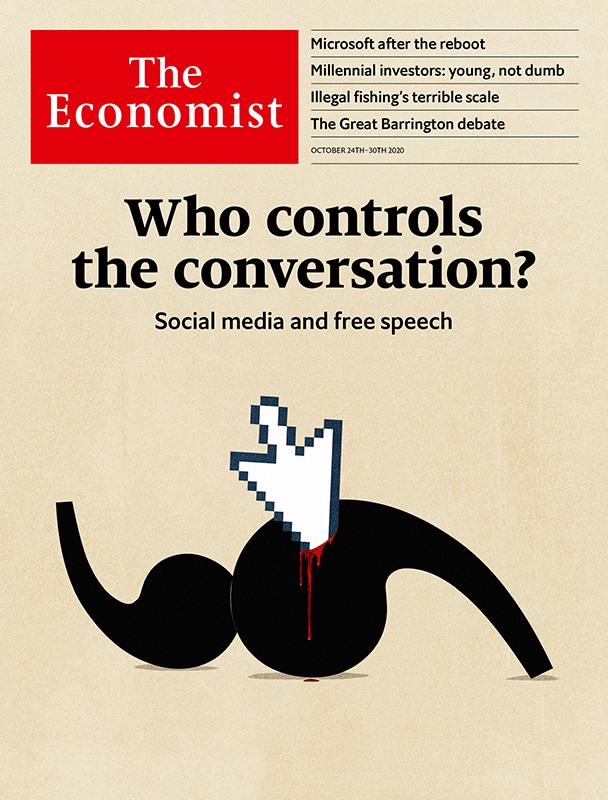 Who controls the conversation / The Economist) - Andrea Ucini - Anna Goodson Illustration Agency