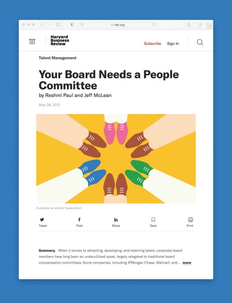 People Committee/ Harvard Business Review - Jennifer Tapias Derch - Anna Goodson Illustration Agency