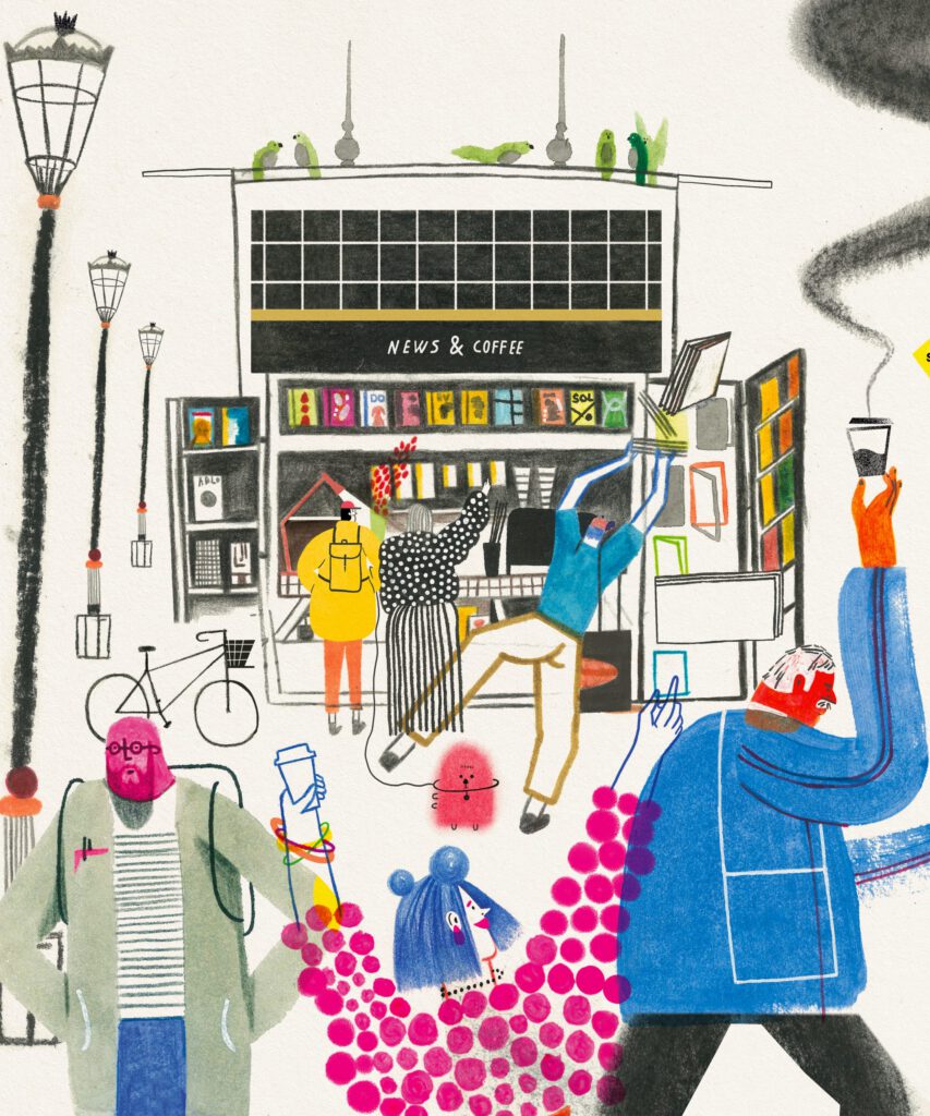 New places, different locations / Gràffica Info magazine - Miguel Monkc - Anna Goodson Illustration Agency