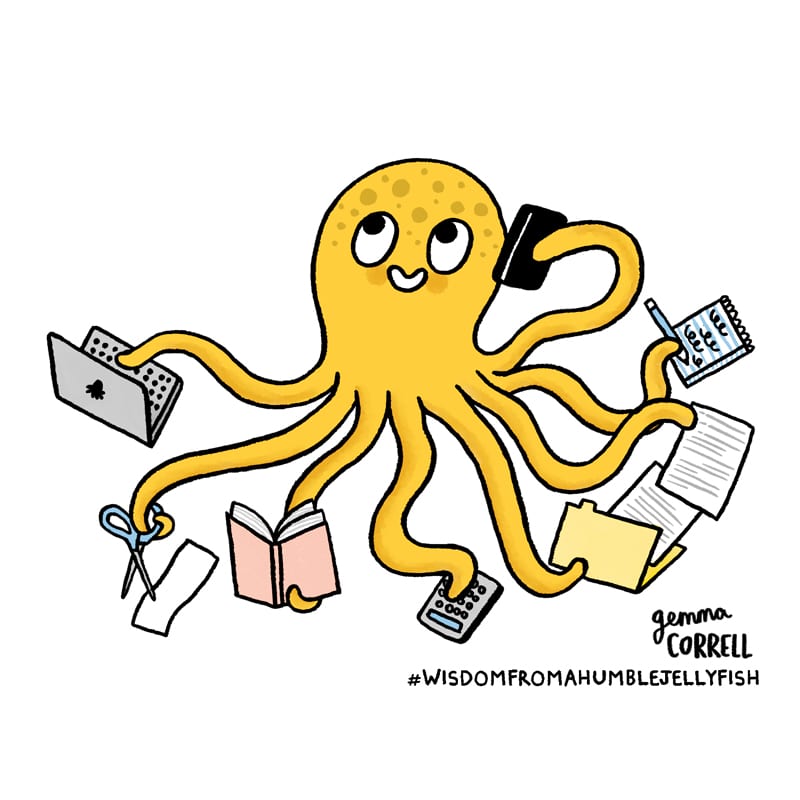 Wisdom from a Humble Jellyfish - Gemma Correll - Anna Goodson Illustration Agency