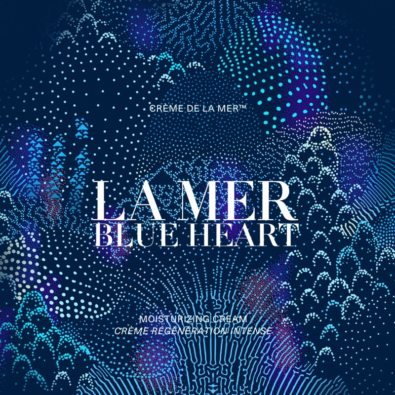La Mer Blue Heart/ Packaging Illustration - Phil Wheeler - Anna Goodson Illustration Agency