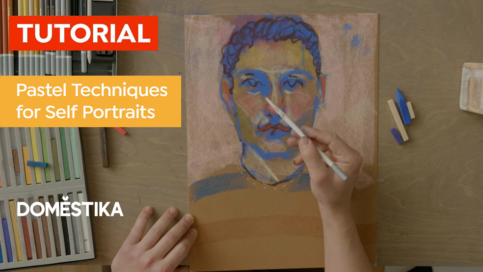 Domestika / Drawing Tutorial: How to Make a Chalk Pastel Portrait - Dominic Bodden - Anna Goodson Illustration Agency